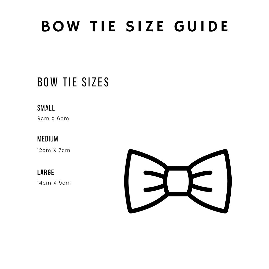 HETTY AND HUXLEY BOW TIE SIZE GUIDE