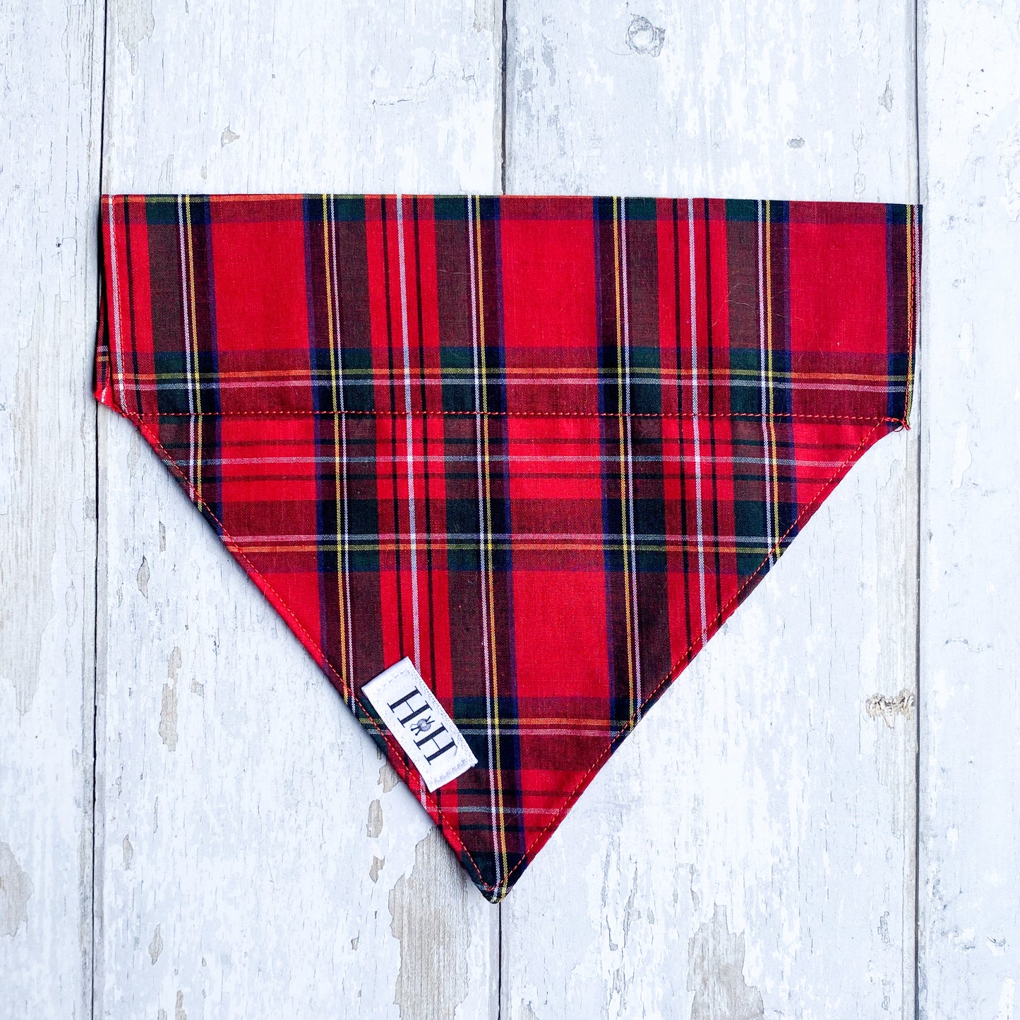 Christmas Red Tartan Pet Bandana