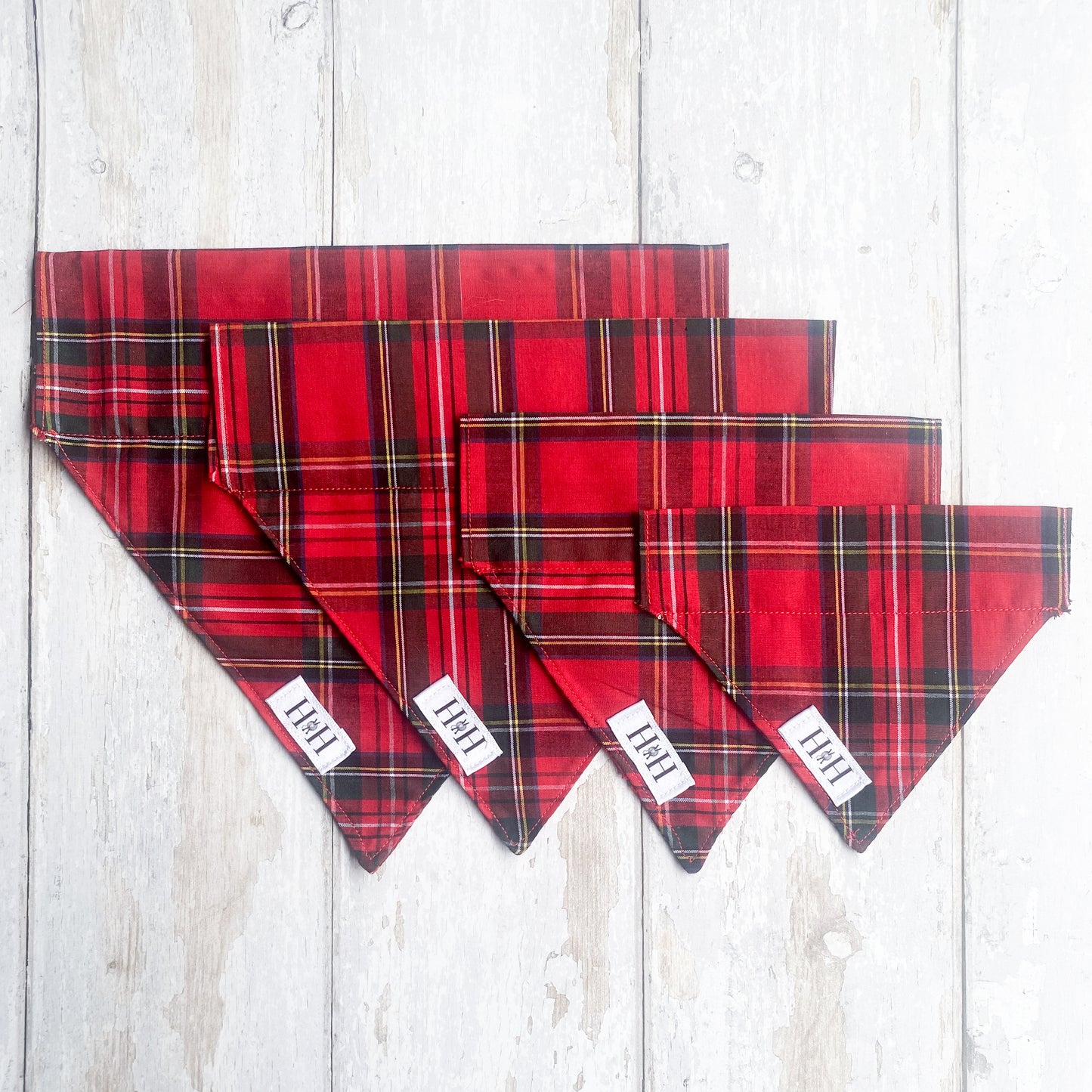 Christmas Red Tartan Pet Bandana