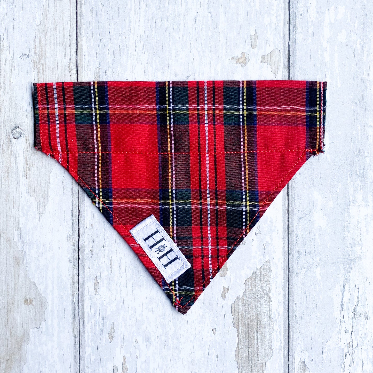 Christmas Red Tartan Pet Bandana