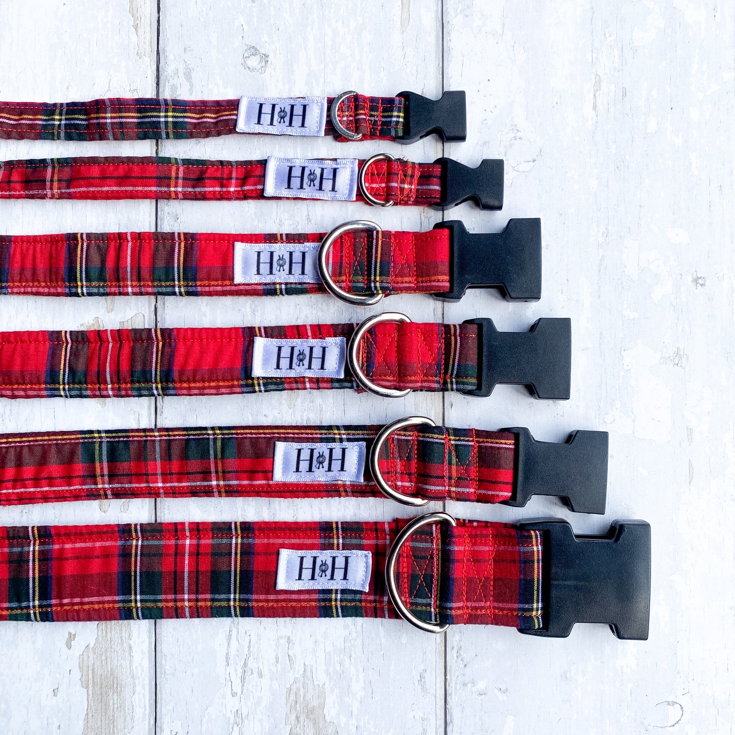 Christmas Red Tartan Dog Collar