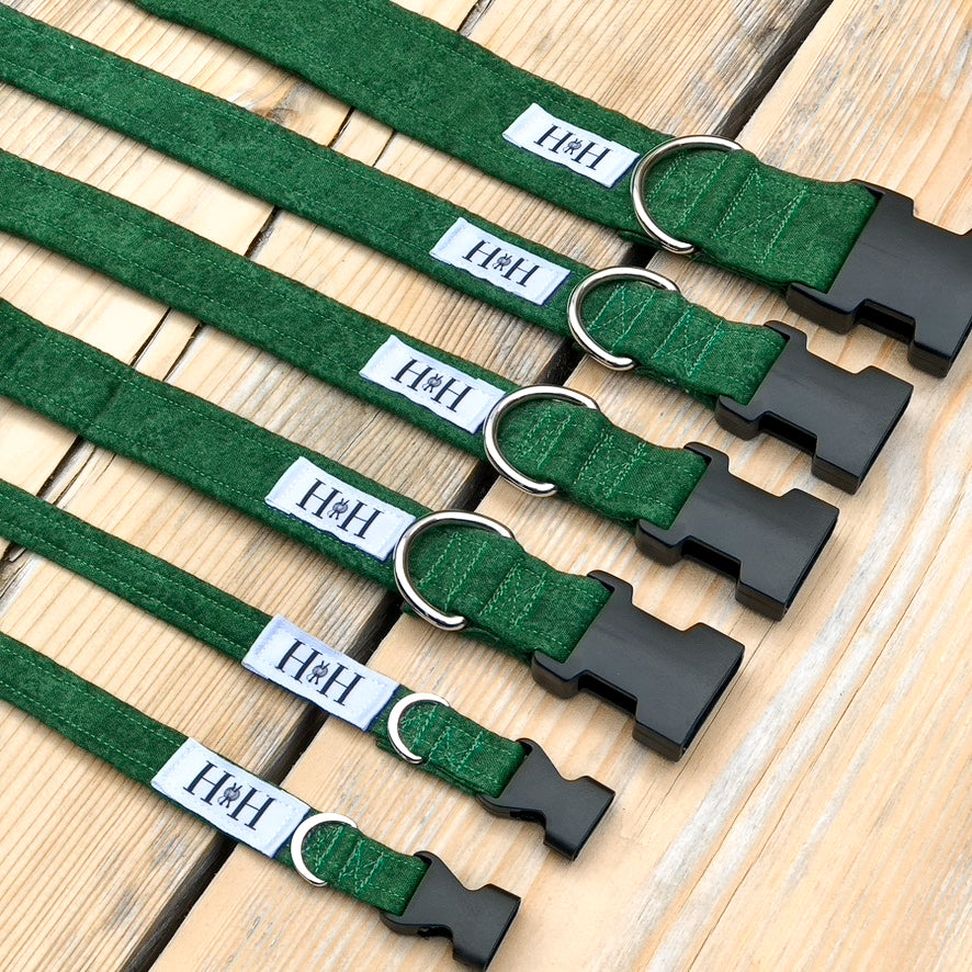 HETTY AND HUXLEY FOREST GREEN COLLARS