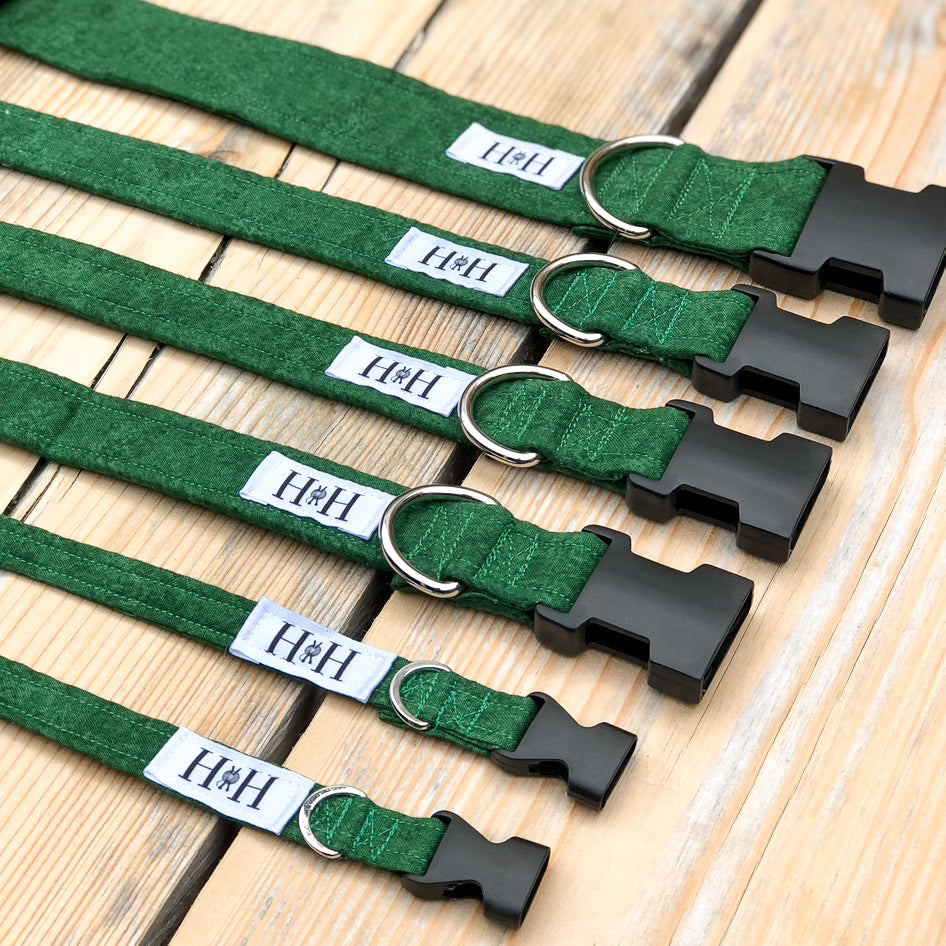 HETTY AND HUXLEY FOREST GREEN COLLARS