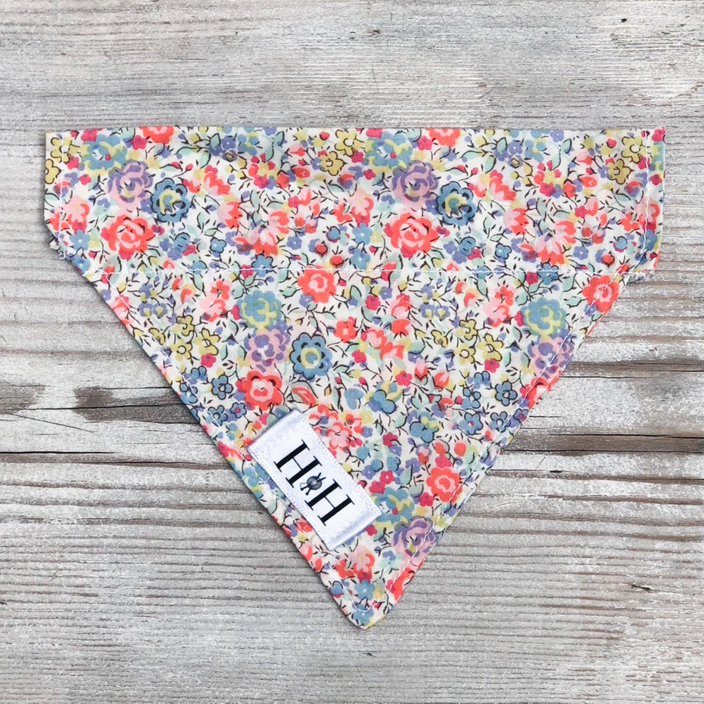 HETTY AND HUXLEY LIBERTY PASTEL FLORAL XSMALL BANDANA