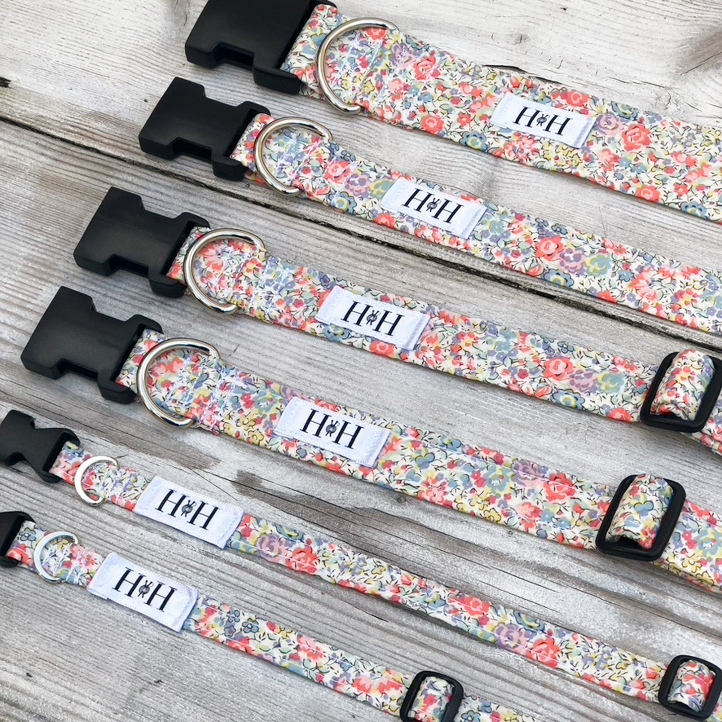 HETTY AND HUXLEY LIBERTY PASTEL FLORAL COLLARS