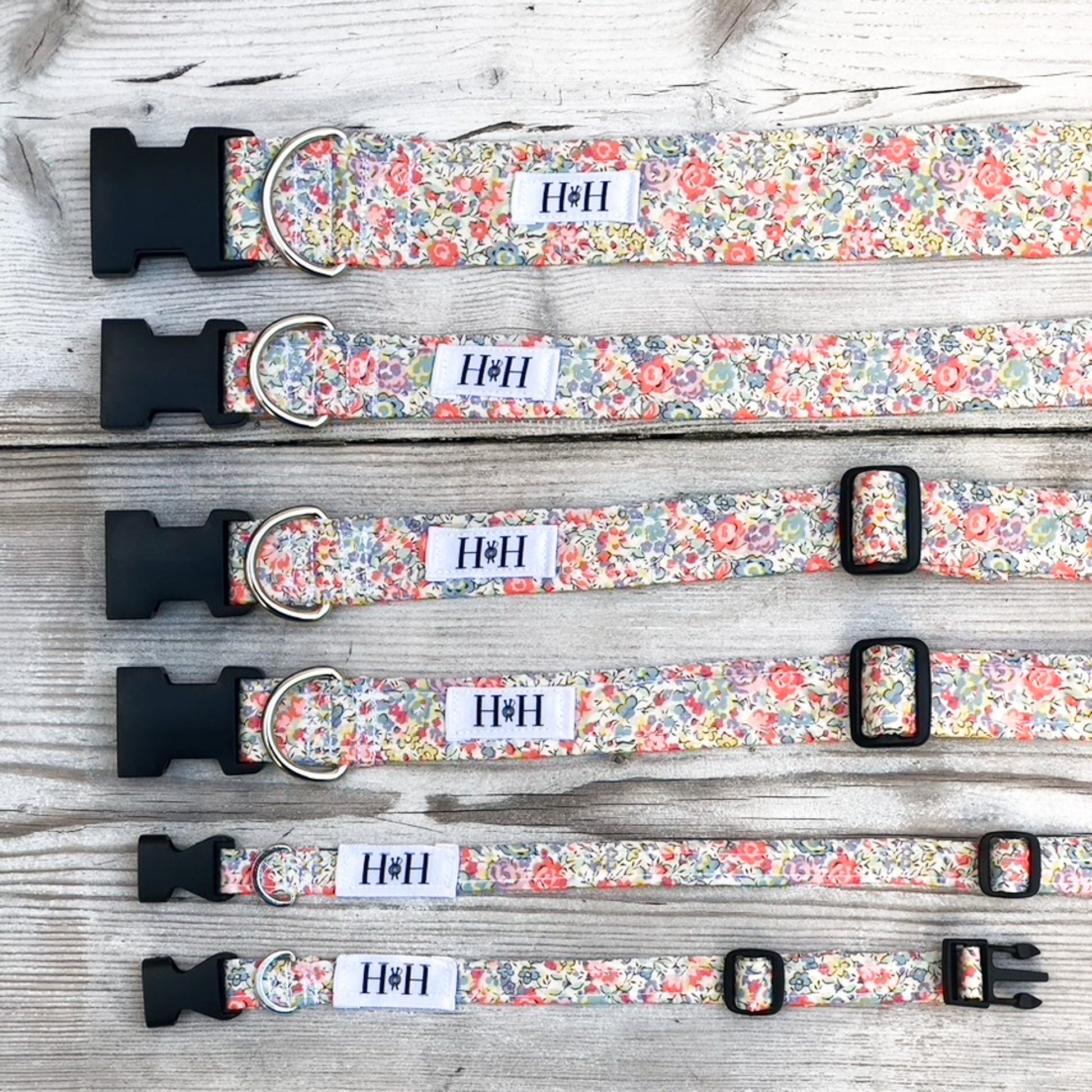 HETTY AND HUXLEY LIBERTY PASTEL FLORAL COLLARS