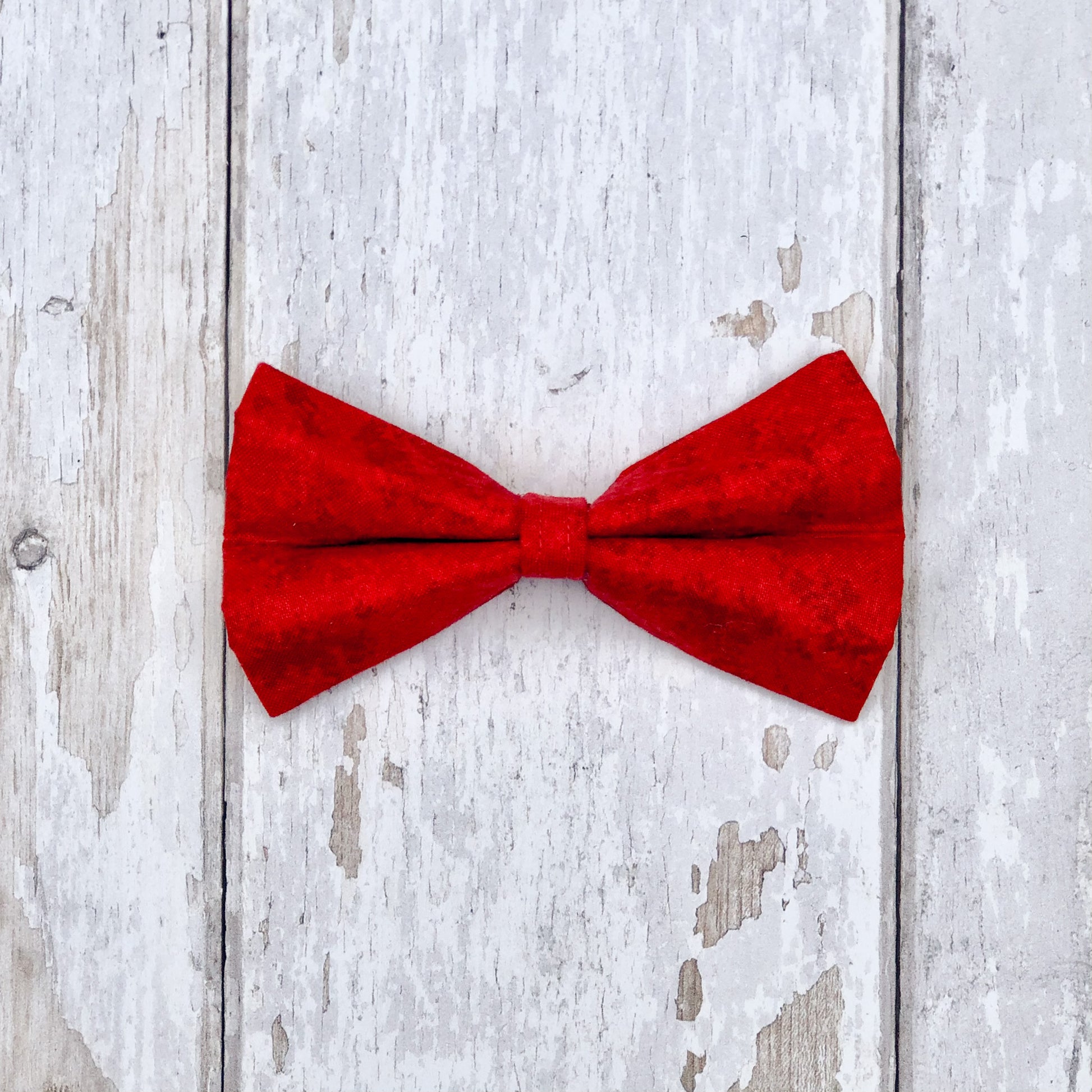 HETTY AND HUXLEY CHERRY RED MEDIUM BOW TIE