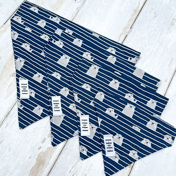 HETTY AND HUXLEY NAVY OTTER BANDANAS