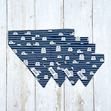 HETTY AND HUXLEY NAVY OTTER BANDANAS