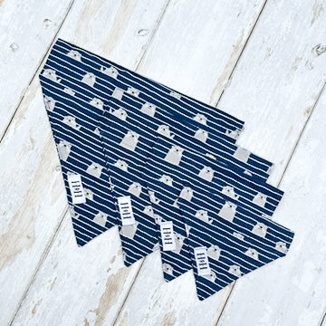 HETTY AND HUXLEY NAVY OTTER BANDANAS