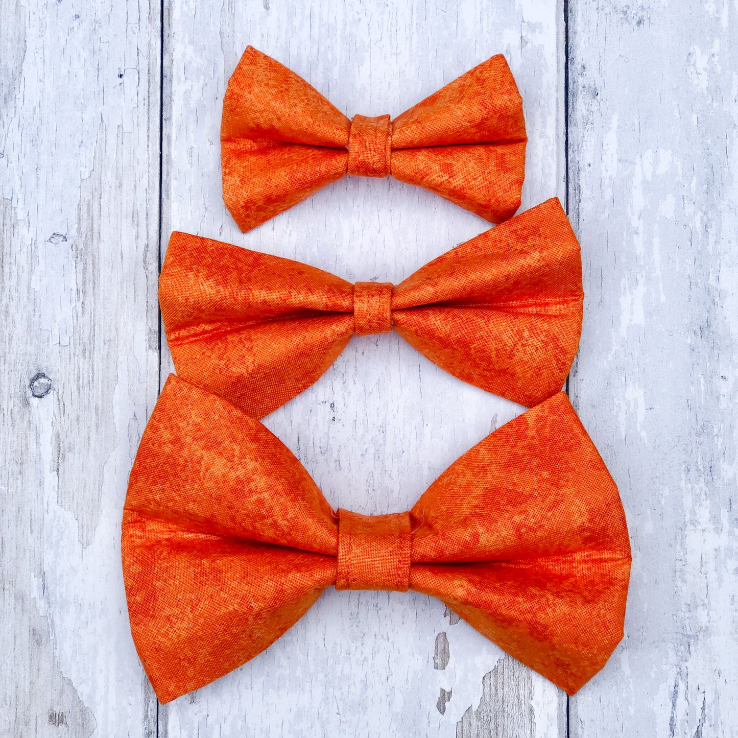 HETTY AND HUXLEY ORANGE FIRE BOW TIES