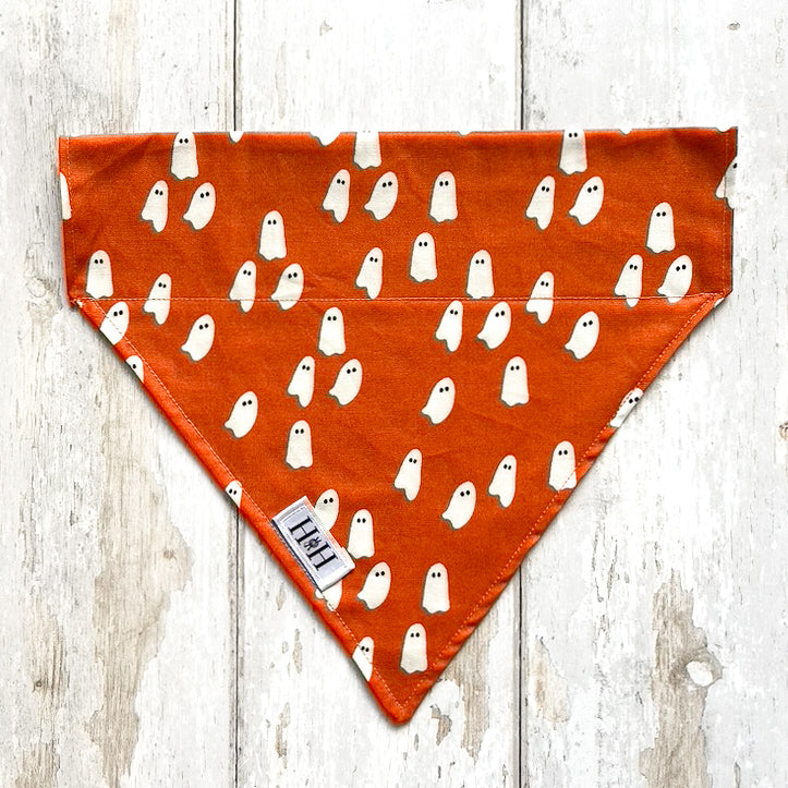 Orange Ghostly Pet Bandana