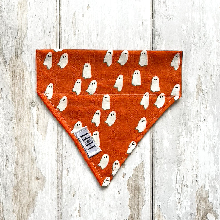 Orange Ghostly Pet Bandana