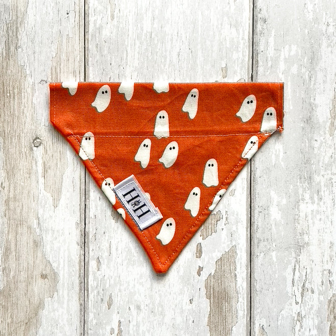 Orange Ghostly Pet Bandana