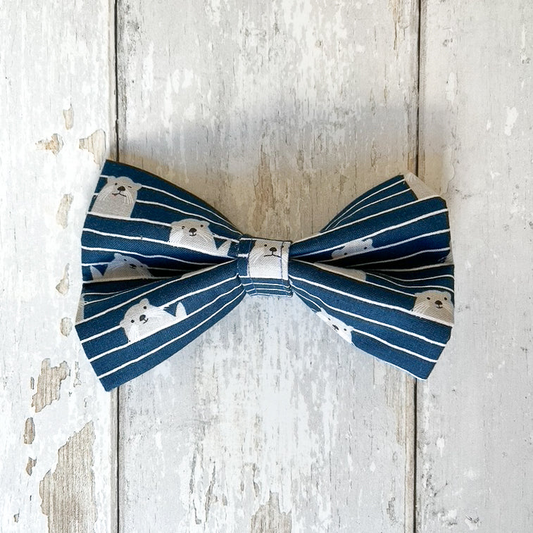 Navy Otter Pet Bow / Bow Tie