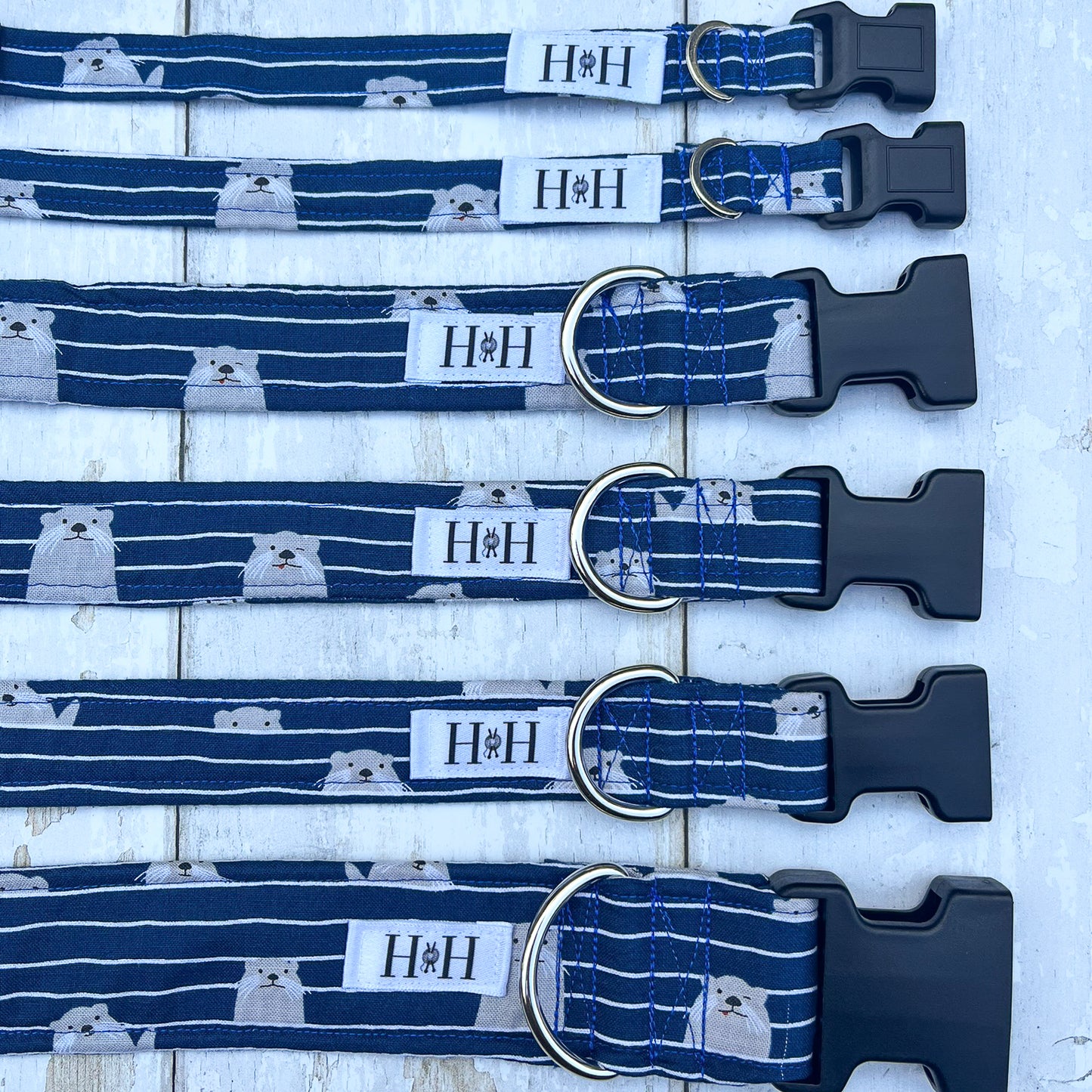 Navy Otter Dog Collar