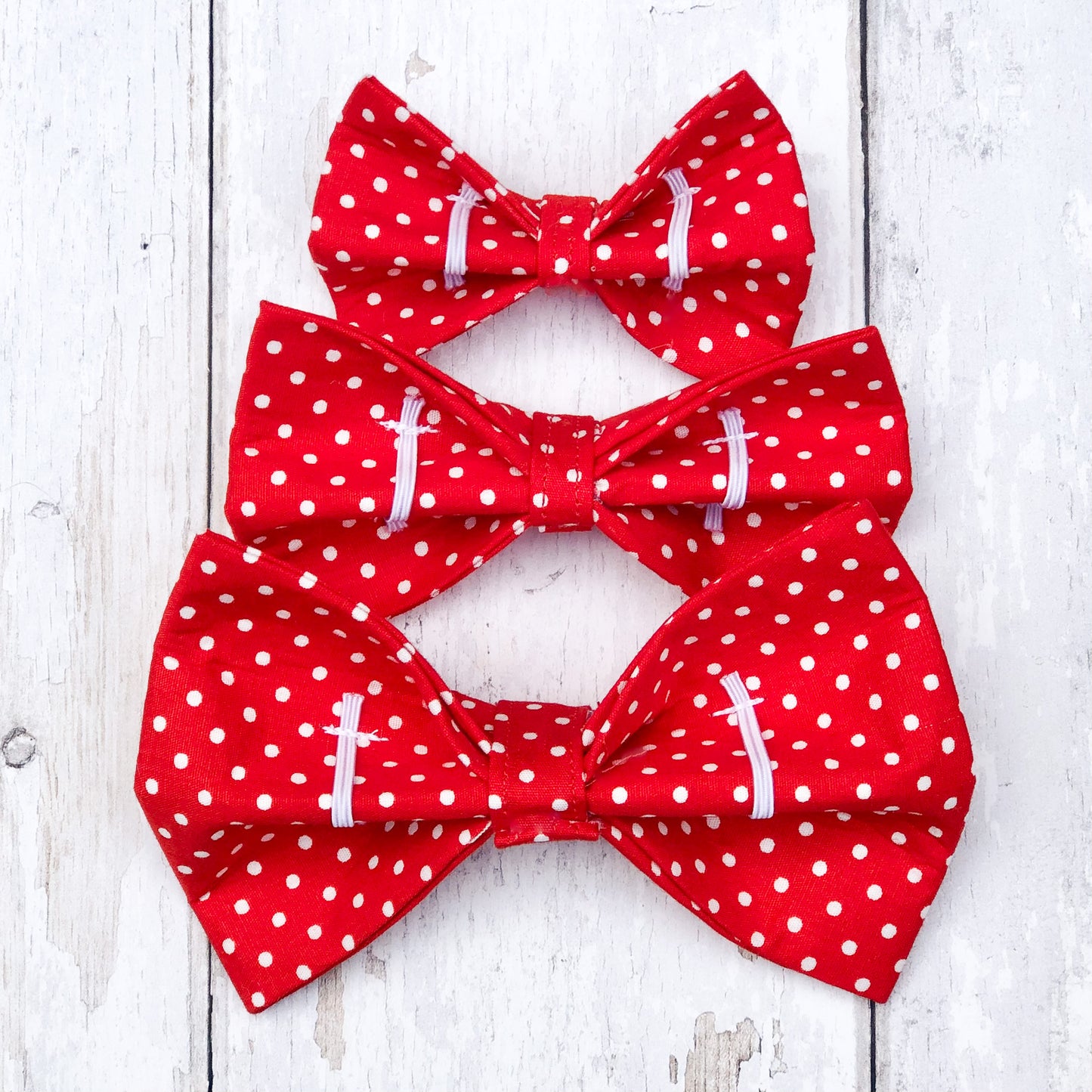 HETTY AND HUXLEY RED POLKA DOT BOW TIES