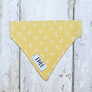 HETTY AND HUXLEY YELLOW DAFFODIL BANDANA XSMALL